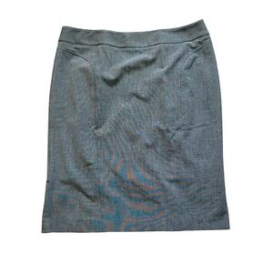Style & Co. Women's Size 14 Y2K Gray Stretch Pencil Skirt Career Work Back Pleat